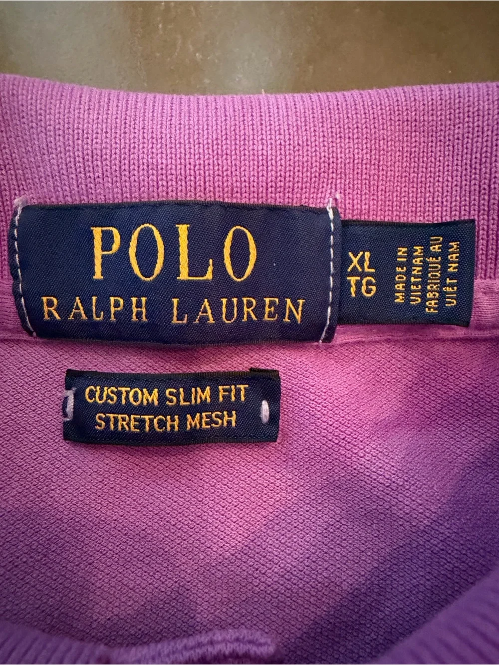 Polo Ralph Lauren Custom Slim Fit Stretch Mesh Tie-Dye Polo Shirt XL